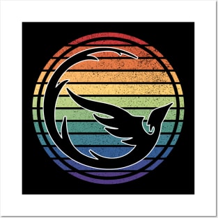 Vintage Distressed Gay Pride Phoenix Horizon Posters and Art